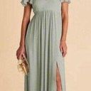 Birdy Grey  Hannah Empire Dress flutter sheer sleeves Chiffon Sage size XXL Photo 0