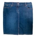 Talbots Lightly Acid Washed Petite Blue Jean Skirt Photo 0