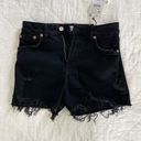 ZARA High Rise Ripped Jean Shorts Photo 2