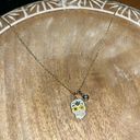 Rae Dunn  14KT Gold Plated Over Brass Tropical Skull Skeleton Halloween Necklace Photo 2