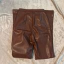 SheIn Brown Leather Pants Photo 3