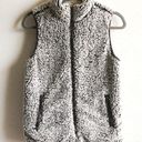 Thread and Supply  Vest Sherpa Arctic Vest Beige-Grey Sz XS EUC Cozy Full Zip Photo 0