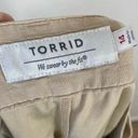 Torrid  Beige Linen Blend Pleat Front Self Tie Belted Shorts Photo 5