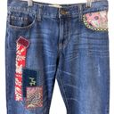 CAbi  Boyfriend Boho Patchwork Cropped Denim Jeans Photo 1