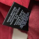 Polo AVENUE Woman’s Plus 26/28 Red Velour button down  long sleeve Top Blouse Photo 5