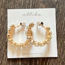 Ettika Crystal & 18k Gold Warrior Hoop Earrings Photo 1