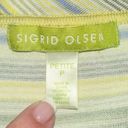 Sigrid Olsen  Petite Green Floral Cardigan Sweater Long Sleeve Women’s P‎ Photo 1