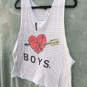 Wildfox  "I ❤️ Boys" Striped Tank Top Photo 5