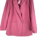 Talbots  Double Knit Long Blazer Jacket Double Breasted Pink Size 14W Photo 4