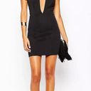 AQ/AQ AQ AQ Halo Plunge Mini Dress With Strap Detail Black Size 4 New With Out Tags Photo 0