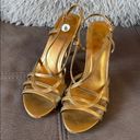 Fioni  Gold Tone Strappy Heels Size 8 Photo 1