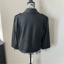 Cache  Women’s Black Moto Jacket Denim Material large Photo 7