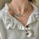 American Vintage Vintage “Cosette” 925 Sterling Silver Pearl Necklace 16” Four Strand Classic Photo 2