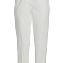 T Tahari  Pants Womens Size 6 White High Waist Slim Fit Ankle Cropped Belted Photo 4