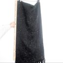 BP  Speckled Fringe Trim Muffler Black White Chunky Oversized Scarf Photo 9