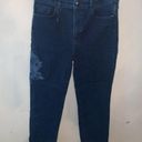 NWT Mossimo Dutti Floral Embroidered Straight Leg Dark Wash Crop Raw Hem Jeans Size 6 Photo 1