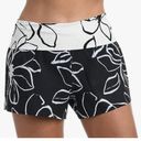 La Blanca  Women's Black & White Floral Banded Boardshort Swimsuit Bottom XS NWT Photo 0