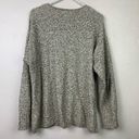 J.Jill  Knit Sweater Ribbed Pull Over V Neck Marled Tan Cozy Oversized Fall Photo 3