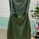 Windsor Sage green mini satin dress Photo 2