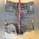 Levi's LEVI’S Ribcage Denim Shorts High Rise Button Fly Distressed Raw Hem Size 24 Photo 9