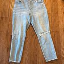 Abercrombie & Fitch  super skinny ankle high rise distressed knee jeans 12 Photo 11