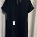 Cynthia Rowley  Black Embroidered Hem Short Sleeve Dress - Size 8 Photo 2