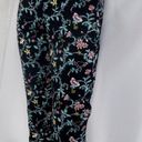 The Loft "" BLACK FLORAL MODERN SKINNY ANKLE CAREER CASUAL TROUSERS PANTS SZE: 14 NWT Photo 1