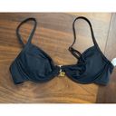 l*space L* Stardust Bikini Top in Black XLarge New Womens Swimsuit Photo 4