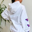 Pretty Little Thing White Butterfly Hoodie Photo 3