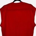 Brooks Brothers  Womens 100% Wool V-Neck Button Up Cable Knit Sweater Vest Red L Photo 3