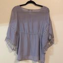 Ultra Pink  Gray Short Sleeve Blouse Size Medium Photo 1