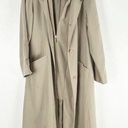 Gallery  Tan Long Interior Zipper Hooded Exterior Button Lined Coat, Size 14 Photo 0