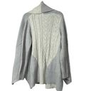 FATE. Please Yourself Gray and Cream Open Shawl Chunky Cardigan, EUC, Small Photo 12