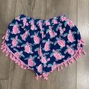 Simply Southern  Turtle Print Pom-Pom Beach Shorts And Key Chain Wallet S/M Photo 3