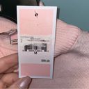 Juicy Couture  Mock Neck Intarsia Logo Sweater in Rose Quartz Size Medium Photo 2