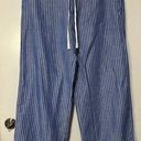 Ralph Lauren Lauren  Black Label Wide Leg Striped Pants Size 14 NWT Linen Blend Photo 0