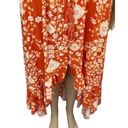 Abel the label  Rustica Floral orange hi-low midi dress Off Shoulder Ruffle Small Photo 5