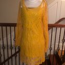 Divided Yellow Lace Dress  Photo 3