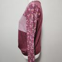 belle du jour  Floral Color Block Patterned Tie Waist Long Sleeve Tee Size Medium Photo 4