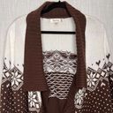 Decree  Small Brown Nordic Style Cardigan Open Front Shawl Collar Photo 2