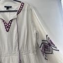 Lane Bryant  Embroidered White Cotton Long Sleeve Boho Midi Dress Size 16 Photo 7