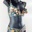 Agua Bendita  Malena Sweetheart Ruffle Two Piece Floral Bikini Green Large Photo 7