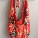 Modcloth  The Bethany One-Piece Floral Swimsuit Large Halter Tropical High Waist Photo 7