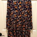 West of Melrose NWT-  Black & Brown Floral Long Sleeve Baby Doll Dress Small Photo 2