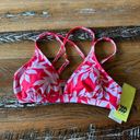 All In Motion Red Floral Triangle Bikini Top Size Small Photo 0