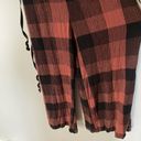 Anthropologie ‎ Ett Twa Jumpsuit 4 Petite Wide Leg Red Black Check Lace Up Sides Photo 7