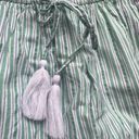 American Eagle America Eagle Green White Striped Strapless Ruffle Top Dress Womens Size Large Photo 5