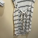 Chaser  Cool Jersey Stripe Shirttail Mini Dress Size M Photo 4