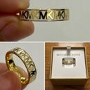 Michael Kors Gold-Tone Brass Logo Band Ring Size 8 Photo 1