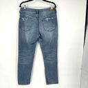 American Eagle  Women's Distressed Boyfriend Jeans Blue Denim Medium Wash Size 8 Photo 3